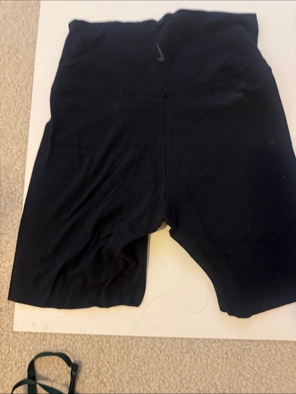 Nike Black High-Waist Bike Shorts with Small Swoosh